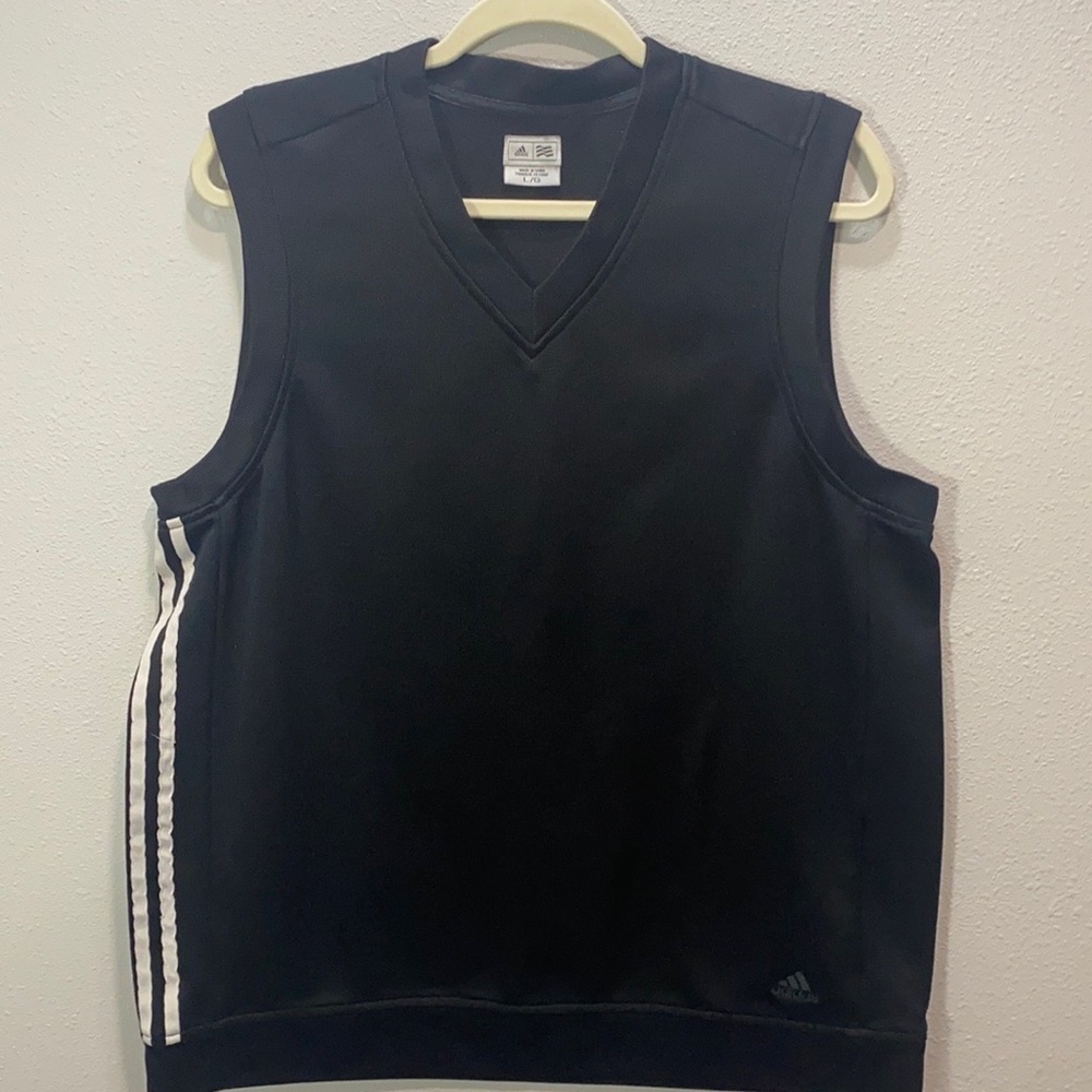 5 for $25 Adidas vest black white‎ stripes sleeveless
